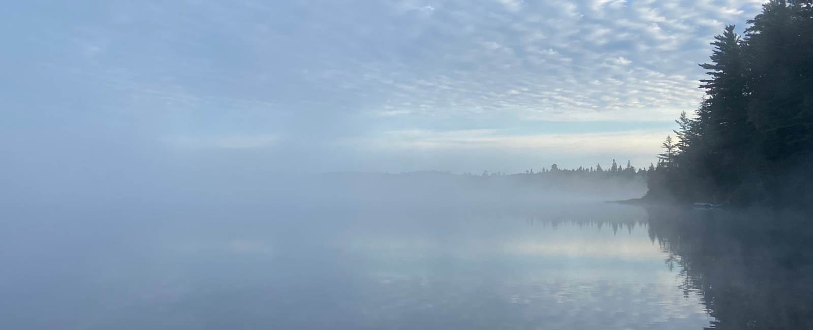 fog over lake 